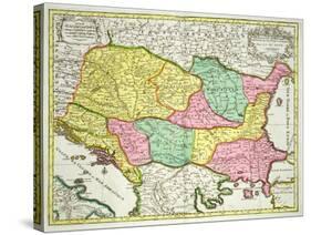 Map of the Kingdom of Hungary and States United to Its Crown, Pub. by J.B.Elwe, Amsterdam, 1742-null-Stretched Canvas