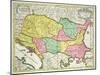 Map of the Kingdom of Hungary and States United to Its Crown, Pub. by J.B.Elwe, Amsterdam, 1742-null-Mounted Giclee Print