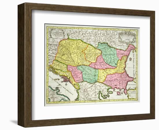 Map of the Kingdom of Hungary and States United to Its Crown, Pub. by J.B.Elwe, Amsterdam, 1742-null-Framed Giclee Print