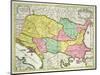 Map of the Kingdom of Hungary and States United to Its Crown, Pub. by J.B.Elwe, Amsterdam, 1742-null-Mounted Giclee Print