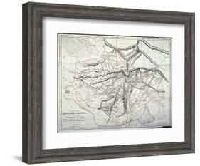 Map of the Kingdom of Kabul-null-Framed Giclee Print