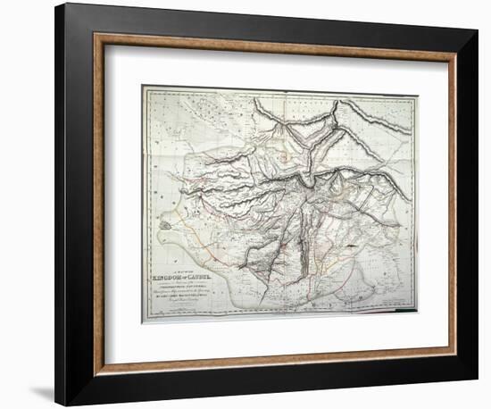 Map of the Kingdom of Kabul-null-Framed Giclee Print