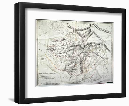 Map of the Kingdom of Kabul-null-Framed Giclee Print