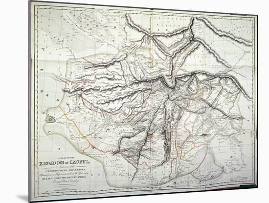 Map of the Kingdom of Kabul-null-Mounted Giclee Print