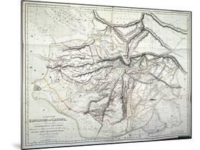Map of the Kingdom of Kabul-null-Mounted Giclee Print