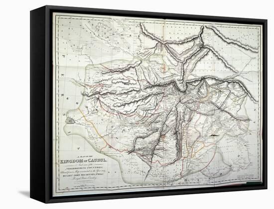 Map of the Kingdom of Kabul-null-Framed Stretched Canvas