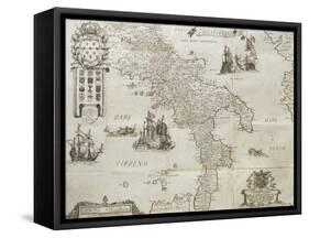 Map of the Kingdom of Naples, 1702-Giovan Battista Pacichelli-Framed Stretched Canvas