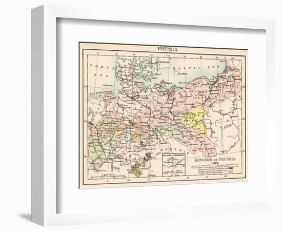 Map of the Kingdom of Prussia, 1866-null-Framed Giclee Print