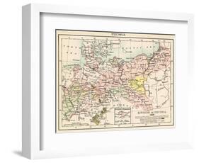 Map of the Kingdom of Prussia, 1866-null-Framed Giclee Print