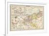 Map of the Kingdom of Prussia in 1786, and Brandenburg in 1415-null-Framed Giclee Print