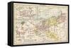 Map of the Kingdom of Prussia in 1786, and Brandenburg in 1415-null-Framed Stretched Canvas