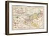 Map of the Kingdom of Prussia in 1786, and Brandenburg in 1415-null-Framed Giclee Print