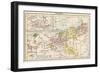 Map of the Kingdom of Prussia in 1786, and Brandenburg in 1415-null-Framed Giclee Print