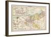 Map of the Kingdom of Prussia in 1786, and Brandenburg in 1415-null-Framed Giclee Print