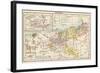 Map of the Kingdom of Prussia in 1786, and Brandenburg in 1415-null-Framed Giclee Print