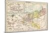 Map of the Kingdom of Prussia in 1786, and Brandenburg in 1415-null-Mounted Giclee Print