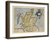 Map of the Kingdom of Scotland, 17th Century Scotia Regnum-null-Framed Giclee Print