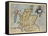 Map of the Kingdom of Scotland, 17th Century Scotia Regnum-null-Framed Stretched Canvas