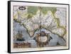 Map of the Kingdom of Valencia-Abraham Ortelius-Framed Stretched Canvas