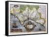 Map of the Kingdom of Valencia-Abraham Ortelius-Framed Stretched Canvas