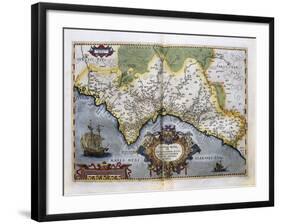 Map of the Kingdom of Valencia-Abraham Ortelius-Framed Art Print