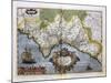 Map of the Kingdom of Valencia-Abraham Ortelius-Mounted Art Print