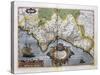 Map of the Kingdom of Valencia-Abraham Ortelius-Stretched Canvas