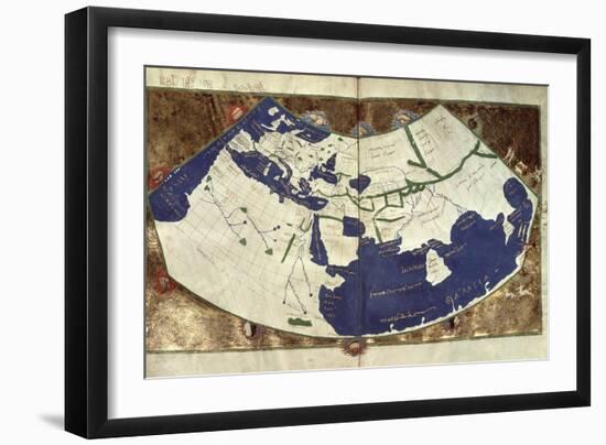 Map of the Known World, from Geographia-Ptolemy-Framed Giclee Print