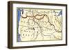 Map of the Lewis and Clark Route across Louisiana Territory, c.1804-1806-null-Framed Giclee Print