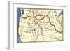 Map of the Lewis and Clark Route across Louisiana Territory, c.1804-1806-null-Framed Giclee Print