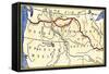 Map of the Lewis and Clark Route across Louisiana Territory, c.1804-1806-null-Framed Stretched Canvas