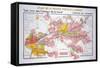 Map of the Loire Region: Coteaux De Touraine-null-Framed Stretched Canvas