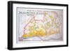 Map of the Loire Region: Vouvray-null-Framed Giclee Print