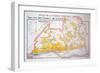 Map of the Loire Region: Vouvray-null-Framed Giclee Print