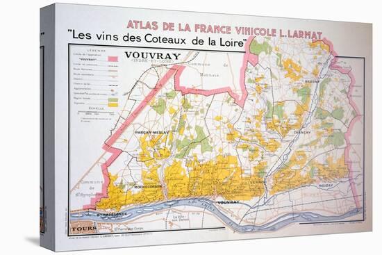 Map of the Loire Region: Vouvray-null-Stretched Canvas