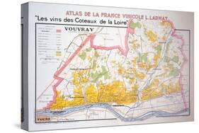 Map of the Loire Region: Vouvray-null-Stretched Canvas