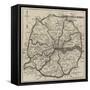 Map of the London Postal Districts-null-Framed Stretched Canvas