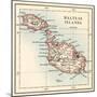 Map of the Maltese Islands, 1870s-null-Mounted Giclee Print