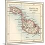 Map of the Maltese Islands, 1870s-null-Mounted Giclee Print