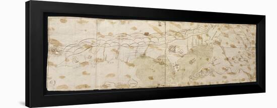 Map of the Maracaibo Lagoon, the Tip of Paraguay, Aruba Island, Curacao and Bonaire, 1552-null-Framed Giclee Print