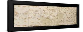 Map of the Maracaibo Lagoon, the Tip of Paraguay, Aruba Island, Curacao and Bonaire, 1552-null-Framed Giclee Print