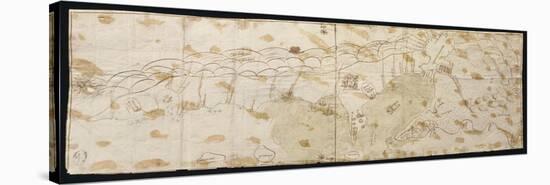 Map of the Maracaibo Lagoon, the Tip of Paraguay, Aruba Island, Curacao and Bonaire, 1552-null-Stretched Canvas