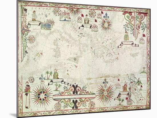 Map of the Mediterranean, 1625-Johannes Oliva-Mounted Giclee Print
