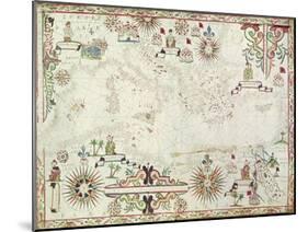 Map of the Mediterranean, 1625-Johannes Oliva-Mounted Giclee Print