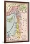 Map of the Middle East at the Time of the Crusades-null-Framed Giclee Print