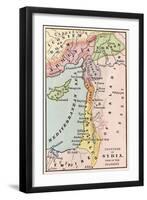 Map of the Middle East at the Time of the Crusades-null-Framed Giclee Print