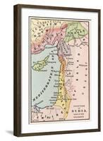 Map of the Middle East at the Time of the Crusades-null-Framed Giclee Print