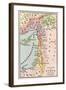 Map of the Middle East at the Time of the Crusades-null-Framed Giclee Print