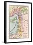 Map of the Middle East at the Time of the Crusades-null-Framed Giclee Print