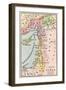 Map of the Middle East at the Time of the Crusades-null-Framed Premium Giclee Print